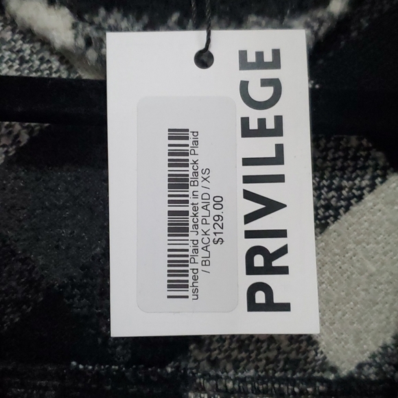 Oversized black plaid jacket - Picture 3 of 11